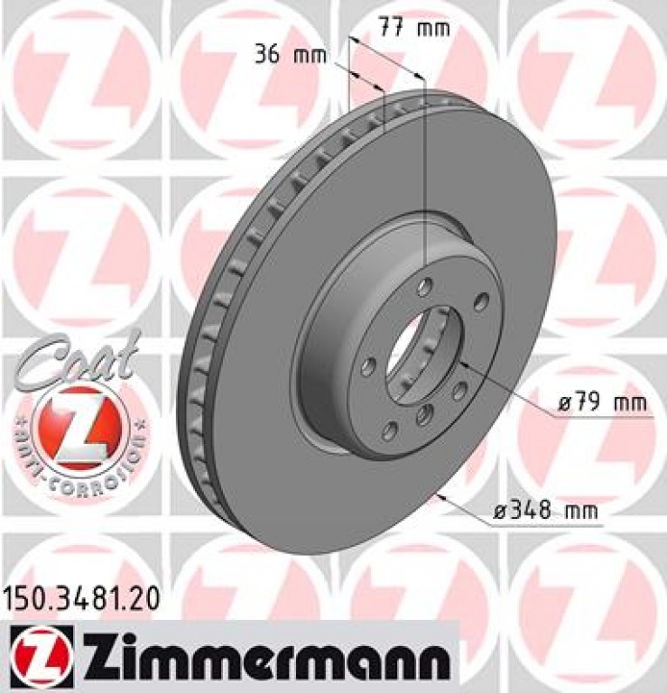 Front Discs 348x36 E60 E61 535d E63 E64